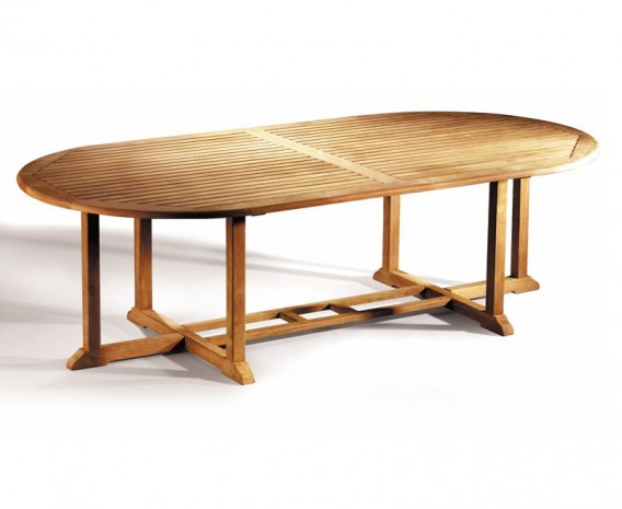 Winchester Teak Oval Garden Table - 1.2 x 2.6m