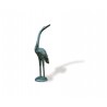 Medium Crane Brass Garden Ornament – Head Up