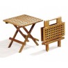 Teak Small Folding Picnic Table - Square