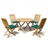 Lymington Round 1.2m Folding Dining Set with 4 Cannes Side Chairs