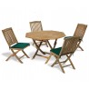 Lymington Octagonal 1.2m Folding Dining Set with 4 Cannes Side Chairs