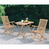 Palma 70cm Square Table with Newhaven Armchairs, 2 Seater Folding Set