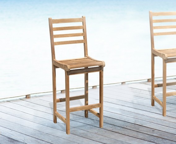 Sussex Teak Outdoor Bar Stool