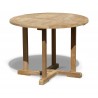 Sissinghurst Teak Round Garden Dining Table - 1m