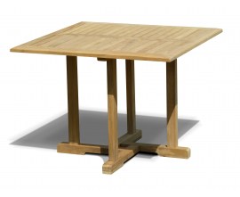 Sissinghurst Teak Square Garden Dining Table - 1m