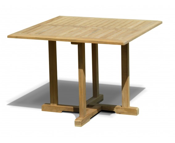 Sissinghurst Teak Square Garden Dining Table - 1m