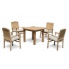 Cannes Stacking Chairs Set with Gladstone Table