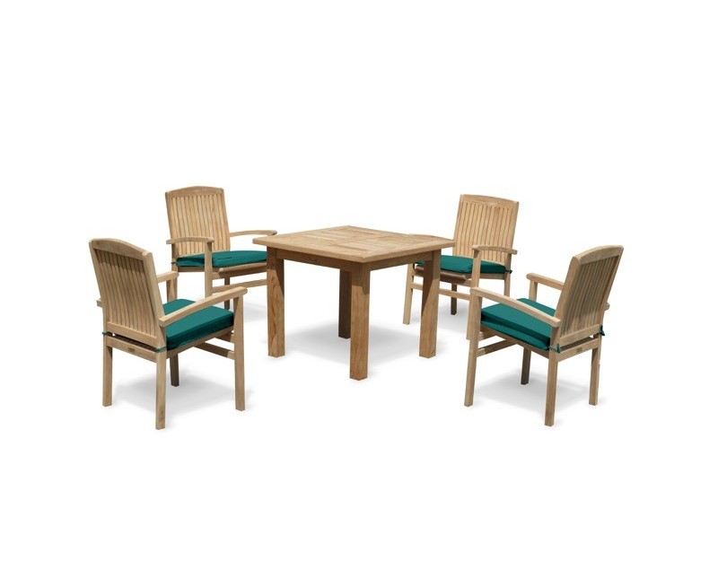 Gladstone 4 Seater Garden Table and Stacking Chairs Set