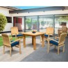 Gladstone 4 Seater Square 90cm Table with Cannes Stacking Armchairs