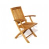 Cannes Teak Outdoor Folding Chair with Arms