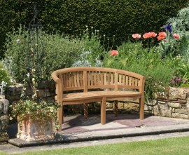 Apollo Teak Garden Banana Bench