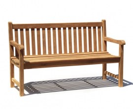 York 3 Seater Teak Garden Bench