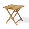 Rimini Teak Folding Dining Set with Square 0.7m Table & 2 Armchairs