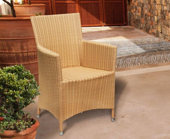 Verona 2 Seater Rattan Dining Set with 80cm Table - Flat Weave