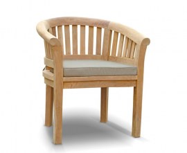 Teak Banana Armchairs and Table Set