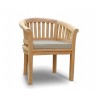 Teak Banana Armchairs and Table Set