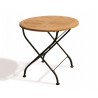 Teak Folding Bistro Round 0.8m Table & 4 Side Chairs