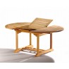 Oxburgh Teak Single-Leaf Extending Garden Table – 1.2-1.8m