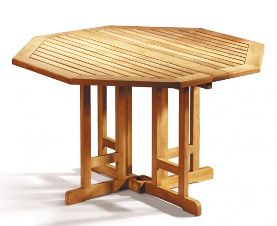 Berwick 1.2m Octagonal Gateleg Table and 4 Palma Folding Armchairs Set