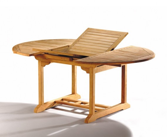Oxburgh Curzon Single Leaf Extending Table & 6 Palma Folding Chairs