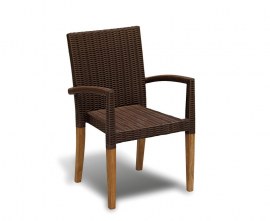 St. Moritz Teak and Rattan Garden Chair