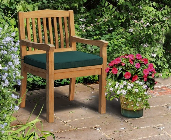 Winchester 6 Seater Teak 1.5m Rectangular Table with Winchester Armchairs and Side Chairs