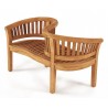 Teak Curved Jack and Jill Bench