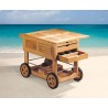 Teak Garden Drinks Trolley