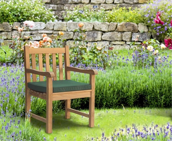 Winchester 8 Seater Teak 1.8m Rectangular Table with York Armchairs and Side Chairs