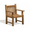 Turners teak garden chairs with arms