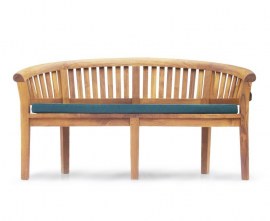 Wimbledon Garden Banana Bench with Cushion