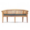 Wimbledon Garden Banana Bench with Cushion