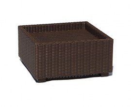 Rattan outdoor footstool