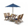 Rimini Rectangular 1.2m Table & 4 Ashdown Folding Armchairs