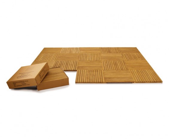 Set of 4 Teak Deck Tiles – Standard