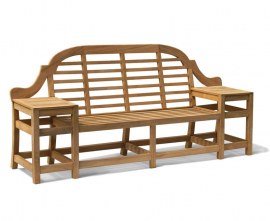 Tewkesbury Teak Decorative Garden Bench - 2.27m