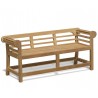 Lutyens-Style Teak Garden Bench with Low Back - 1.65m