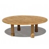 Orion Teak Round Garden Dining Table, Round Leg - 2.2m