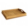 Teak Outdoor Serving Tray - Crossed Slats