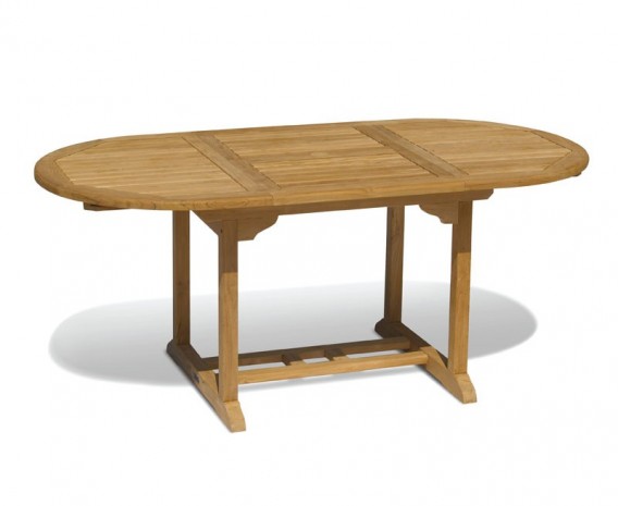 Oxburgh Curzon Extendable Single Leaf Teak Table - 1.2-1.8m