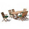 Oxburgh Curzon Single Leaf Extending Table & 6 Cannes Folding Chairs