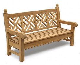 Churchill Teak 4 Seater Garden Bench - 1.8m