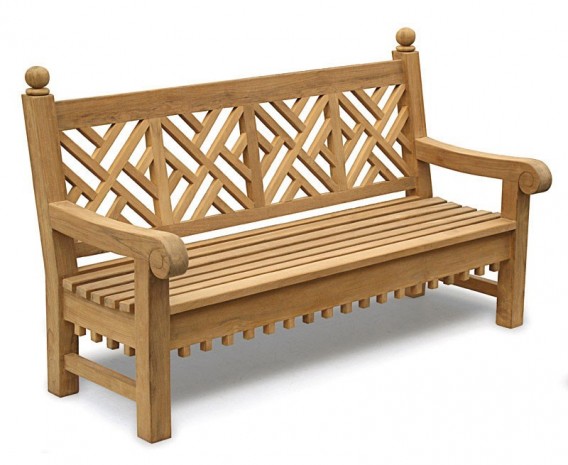 Churchill Teak 4 Seater Garden Bench - 1.8m