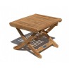 Cannes Adjustable Teak Footstool - Side Table