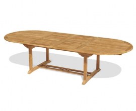 Oxburgh Teak Oval Extending Garden Table – 2-3m