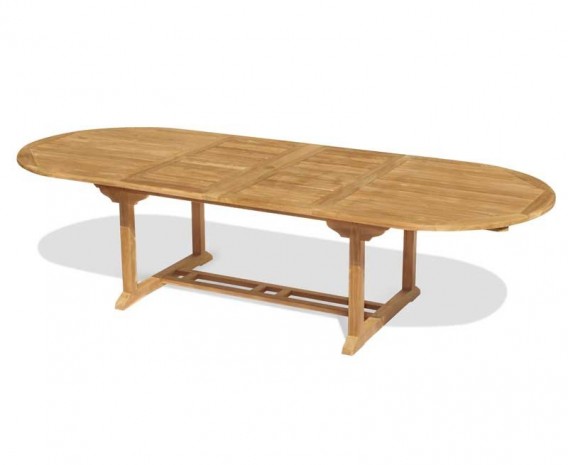 Oxburgh Teak Oval Extending Garden Table – 2-3m