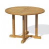 Sissinghurst Teak Round Garden Dining Table - 1.1m