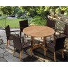 Sissinghurst 6 Seater Round 1.3m Dining Set with St. Moritz Chairs