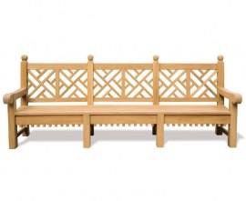 Churchill Teak Chippendale Bench - 2.75m