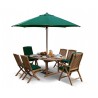 Oxburgh Single Leaf Extending Table with 6 Cannes Recliners & Chairs